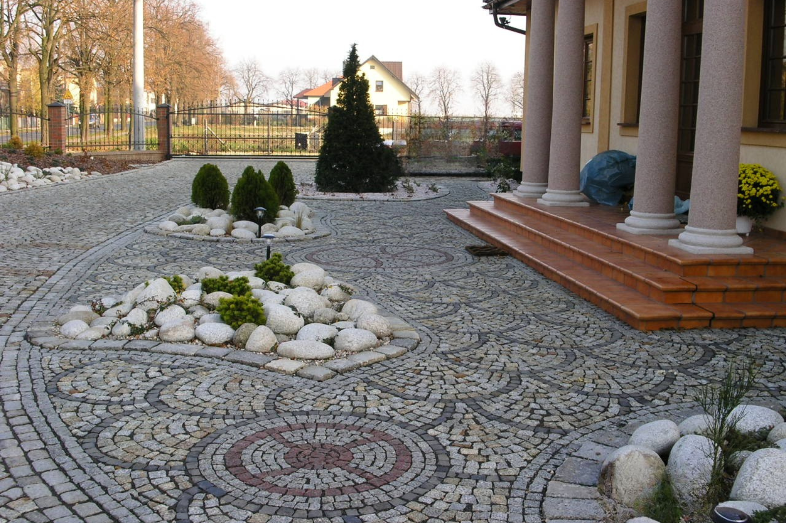 Decorative stone paving project in Southern Poland