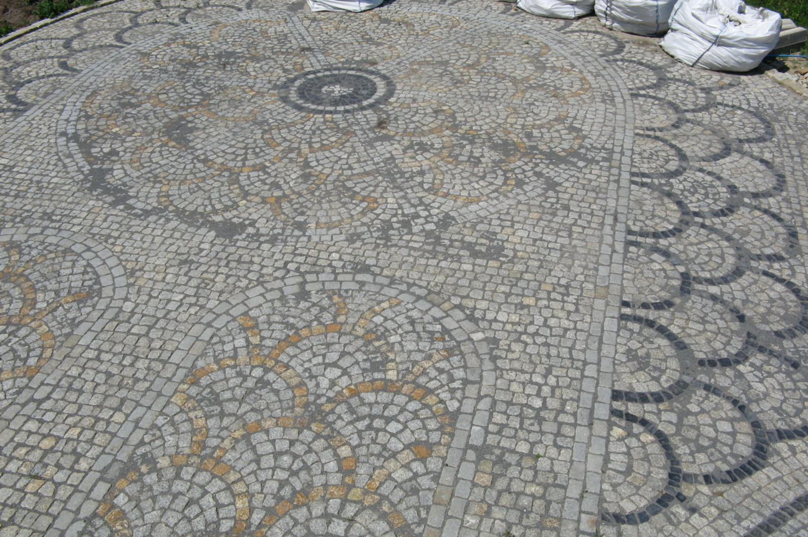 Curved garden pathway