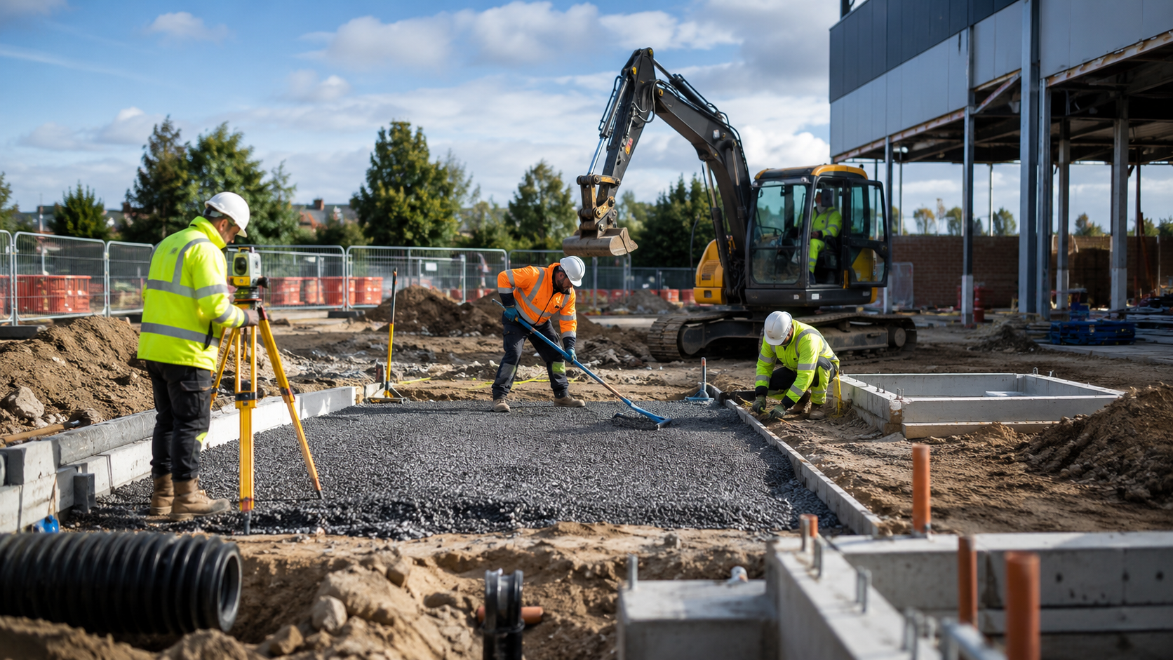 Professional groundworks and site preparation works