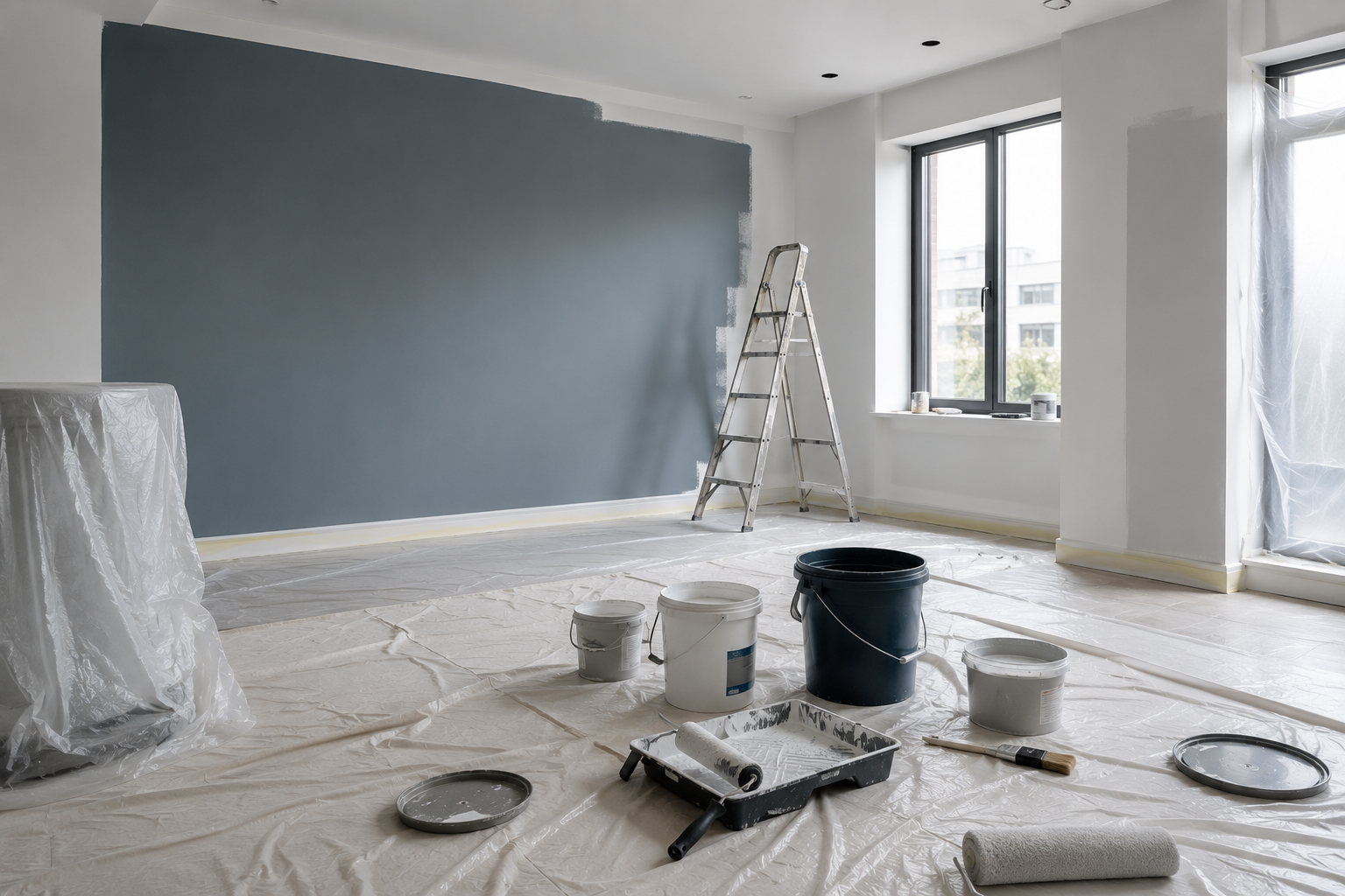 Professional painting and decorating project