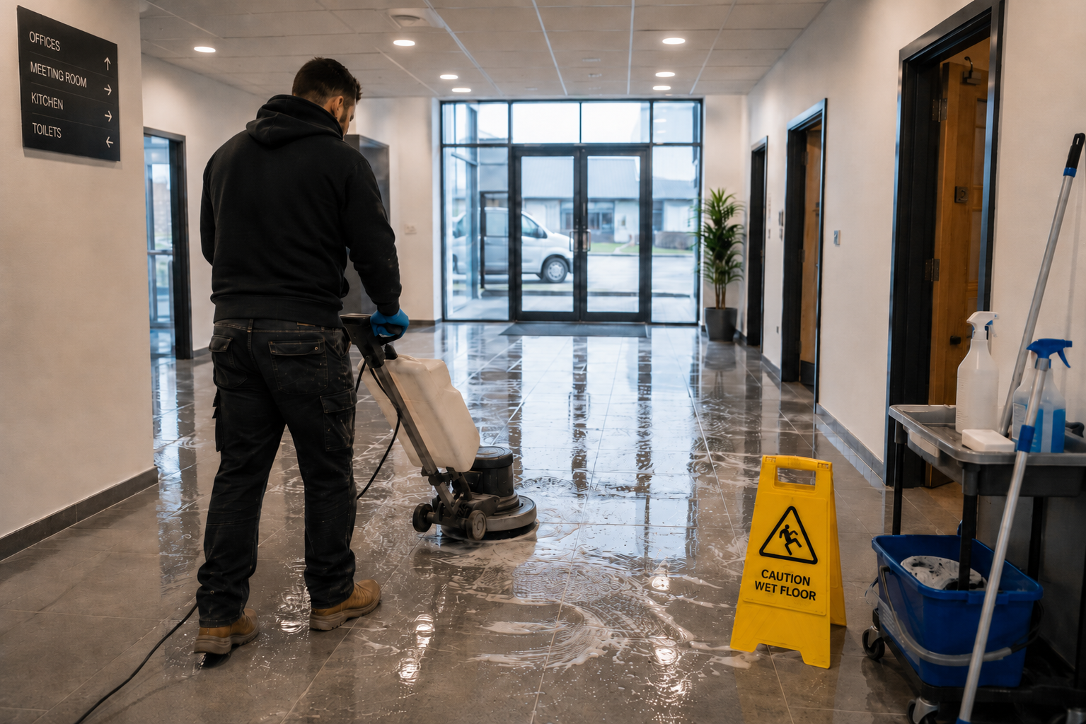 Commercial and post-construction cleaning